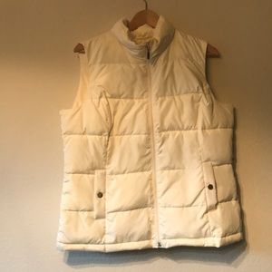 CHARTER CLUB CREAM PUFFER VEST